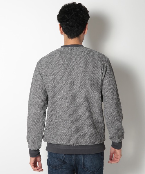 MEN'S BIGI（メンズビギ）の「ハニカム編みクルーネックスウェット（スウェット・メンズ・グレー系その他/ネイビー・03/01/02）」の6枚目の写真
