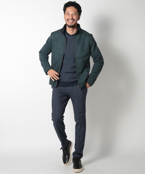 MEN'S BIGI（メンズビギ）の「ハニカム編みクルーネックスウェット（スウェット・メンズ・グレー系その他/ネイビー・03/01/02）」の16枚目の写真