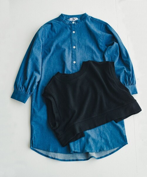 EDWIN（エドウィン）の「【Ou? by EDWIN】デニムワンピース×ベストセット（ワンピース・キッズ・ブルー・100/110/120/130/150/140）」の11枚目の写真