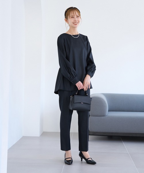 ROPE' PICNIC(ロペピクニック)の「ペプラムブラウス/セットアップ対応(シャツ/ブラウス・レディース・サックスブルー/オフホワイト/ネイビー・38)」の8枚目の写真