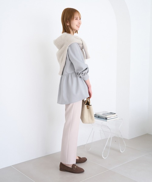 ROPE' PICNIC(ロペピクニック)の「ペプラムブラウス/セットアップ対応(シャツ/ブラウス・レディース・サックスブルー/オフホワイト/ネイビー・38)」の15枚目の写真