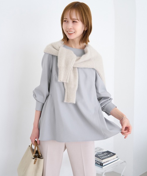 ROPE' PICNIC(ロペピクニック)の「ペプラムブラウス/セットアップ対応(シャツ/ブラウス・レディース・サックスブルー/オフホワイト/ネイビー・38)」の16枚目の写真