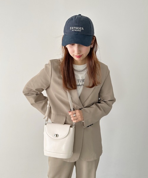 un+frame（アンフレーム）の「vintage leather shoulder bag／バケツ型ヴィンテージPUショルダーバッグ（ショルダーバッグ・レディース・ダークブラウン/ホワイト/ブラウン/ブラック・FREE）」の10枚目の写真