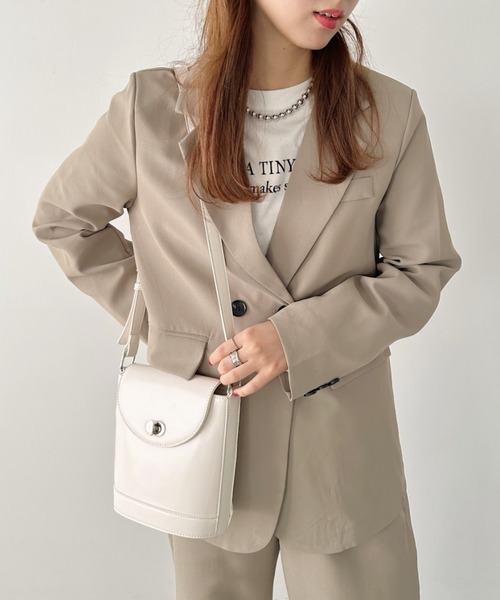 un+frame（アンフレーム）の「vintage leather shoulder bag／バケツ型ヴィンテージPUショルダーバッグ（ショルダーバッグ・レディース・ダークブラウン/ホワイト/ブラウン/ブラック・FREE）」の7枚目の写真