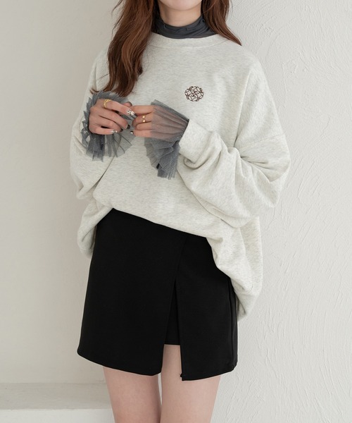 Ambre Neige（アンブルネージュ）の「glitter pleats tulle turtleneck tops / ラメプリーツチュールハイネックトップス（Tシャツ/カットソー・レディース・アイボリー/ダークグリーン/ブラック/グレー・FREE）」の15枚目の写真