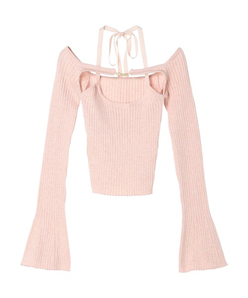 DURAS（デュラス）の「Knit with logo plate（ニット/セーター・レディース・ピンク/ブラック/ワインレッド・FREE）」の20枚目の写真