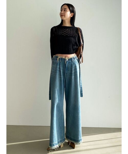 EMODA（エモダ）の「スーパールーズジーンズ（デニムパンツ・レディース・ブルー/ブラック・SMALL/MEDIUM）」の13枚目の写真