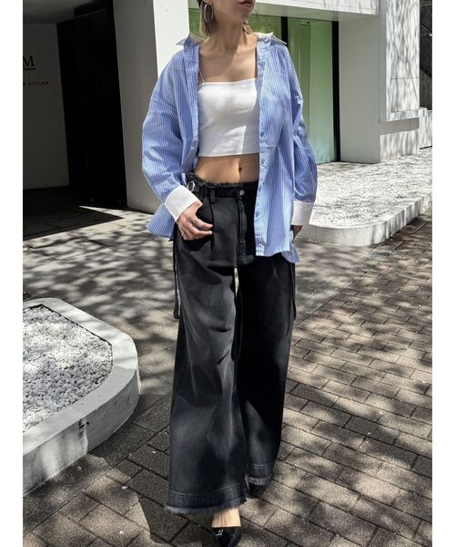 EMODA（エモダ）の「スーパールーズジーンズ（デニムパンツ・レディース・ブルー/ブラック・SMALL/MEDIUM）」の18枚目の写真