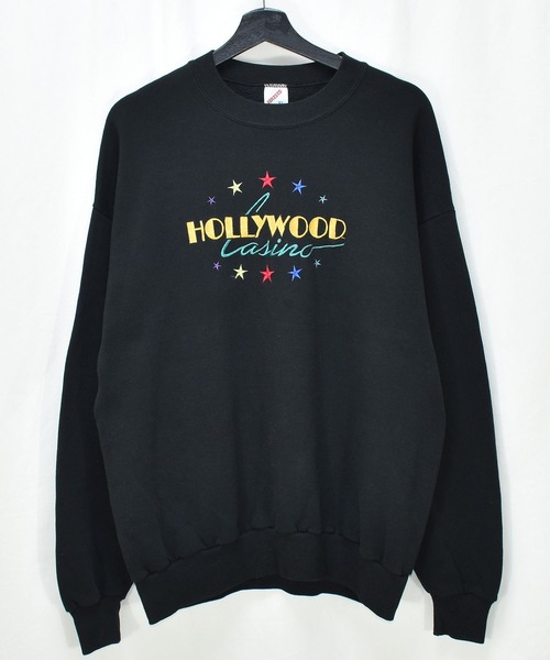 VINTAGE(ヴィンテージ)の「【ヴィンテージ古着】80's HOLLYWOOD CASINO/ハリウッド マルチカラー刺繍 クルーネックスウェット USA製(スウェット・メンズ・ブラック・X-LARGE)」の2枚目の写真