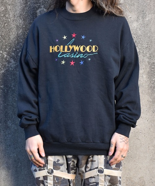 VINTAGE(ヴィンテージ)の「【ヴィンテージ古着】80's HOLLYWOOD CASINO/ハリウッド マルチカラー刺繍 クルーネックスウェット USA製(スウェット・メンズ・ブラック・X-LARGE)」の12枚目の写真