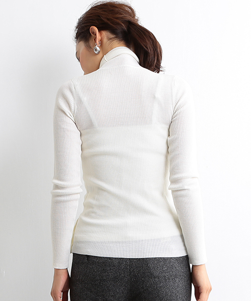 BEAMS LIGHTS Women's(ビームスライツ ウィメンズ)の「BEAMS LIGHTS / ウォッシャブルウール タートル(ニット/セーター・レディース・ホワイト/ブラック/グレー/ネイビー・FREE)」の9枚目の写真