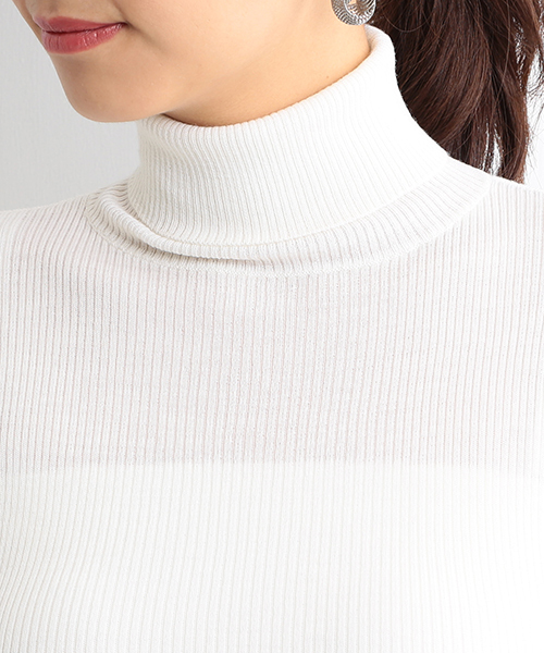 BEAMS LIGHTS Women's(ビームスライツ ウィメンズ)の「BEAMS LIGHTS / ウォッシャブルウール タートル(ニット/セーター・レディース・ホワイト/ブラック/グレー/ネイビー・FREE)」の10枚目の写真