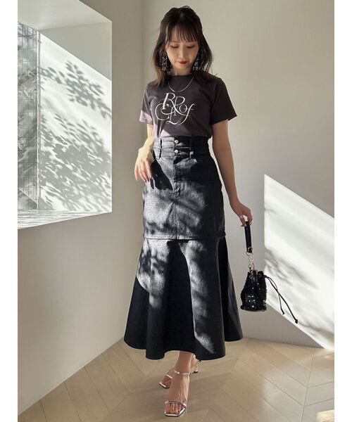 dazzlin(ダズリン)の「2WAYミニロングアレンジスカート(スカート・レディース・ブラック/インディゴブルー・SMALL/MEDIUM)」の5枚目の写真