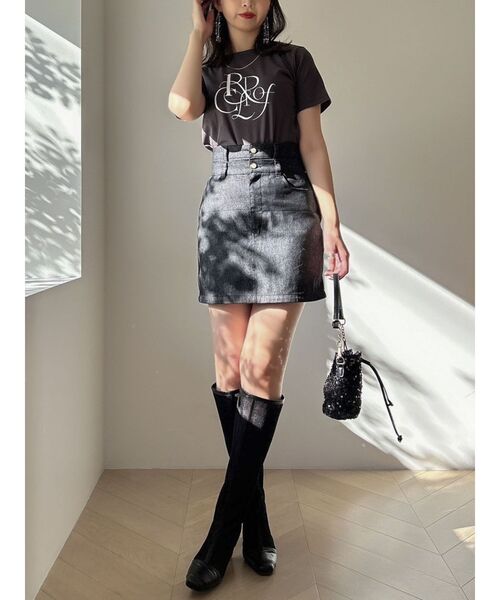 dazzlin(ダズリン)の「2WAYミニロングアレンジスカート(スカート・レディース・ブラック/インディゴブルー・SMALL/MEDIUM)」の10枚目の写真