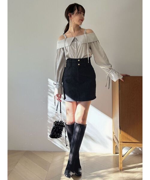 dazzlin(ダズリン)の「2WAYミニロングアレンジスカート(スカート・レディース・ブラック/インディゴブルー・SMALL/MEDIUM)」の21枚目の写真