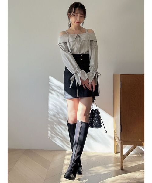 dazzlin(ダズリン)の「2WAYミニロングアレンジスカート(スカート・レディース・ブラック/インディゴブルー・SMALL/MEDIUM)」の22枚目の写真