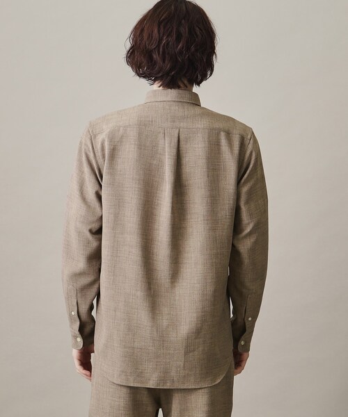 THE SHOP TK （ザ ショップ ティーケー ）の「◆【セットアップ可／ドライタッチ】Reflax（R） リネンライクレギュラーシャツ（シャツ/ブラウス・メンズ・ネイビー/チャコールグレー/オフホワイト/ブラウン系・04/03/02）」の15枚目の写真
