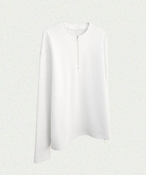 Ressaca(レサーカ)の「オーバーサイズ ハーフジップワッフルロンT カットソー(Tシャツ/カットソー・メンズ・ホワイト/ブラック/グレー・S/M/L/XL)」の22枚目の写真