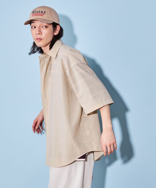 CITEN（シテン）の「＜CITEN＞シアー ビッグ シャツ（シャツ/ブラウス・メンズ・ナチュラル/ブラック・L/M）」の3枚目の写真