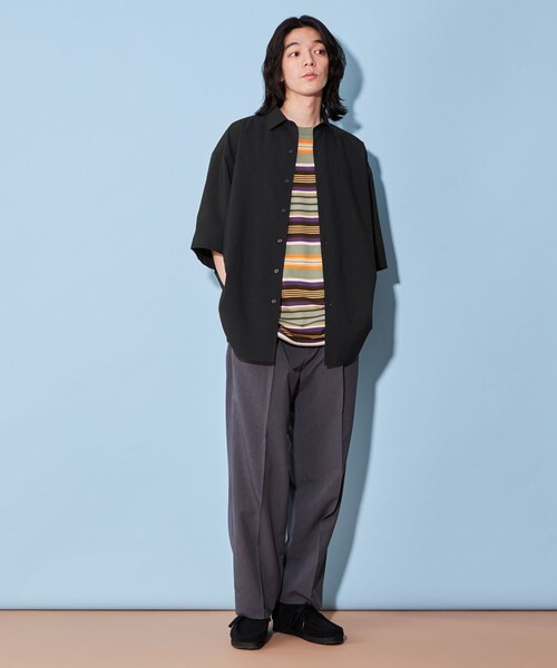 CITEN（シテン）の「＜CITEN＞シアー ビッグ シャツ（シャツ/ブラウス・メンズ・ナチュラル/ブラック・L/M）」の7枚目の写真