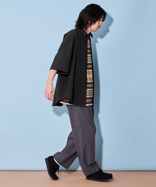 CITEN（シテン）の「＜CITEN＞シアー ビッグ シャツ（シャツ/ブラウス・メンズ・ナチュラル/ブラック・L/M）」の8枚目の写真