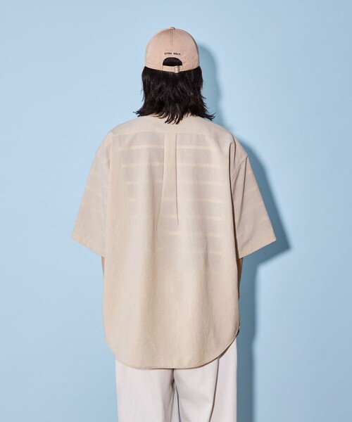 CITEN（シテン）の「＜CITEN＞シアー ビッグ シャツ（シャツ/ブラウス・メンズ・ナチュラル/ブラック・L/M）」の11枚目の写真