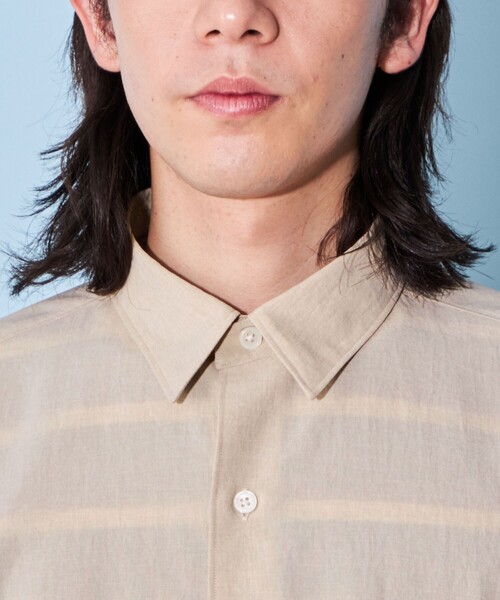 CITEN（シテン）の「＜CITEN＞シアー ビッグ シャツ（シャツ/ブラウス・メンズ・ナチュラル/ブラック・L/M）」の12枚目の写真