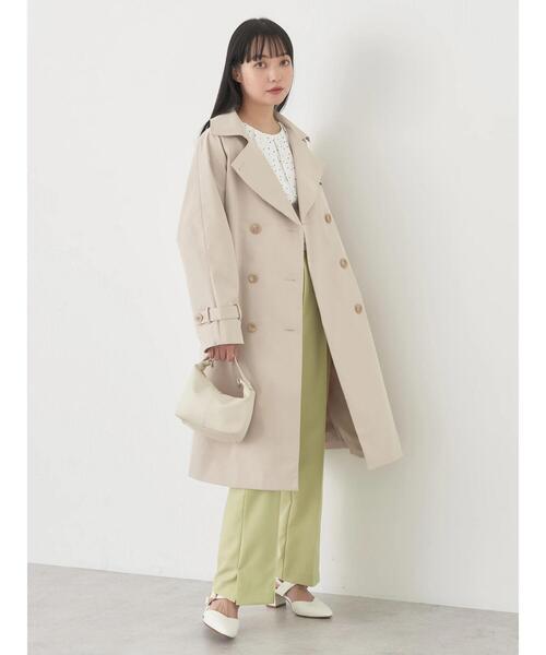 earth music&ecology(アースミュージックアンドエコロジー)の「ベーシックトレンチコート(トレンチコート・レディース・ライトベージュ/ベージュ・S/M)」の5枚目の写真