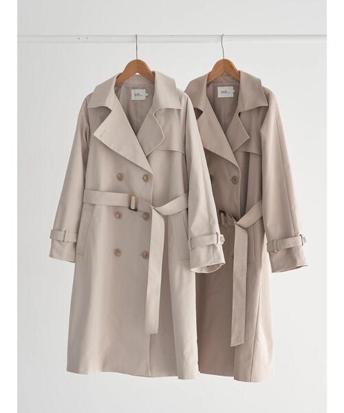 earth music&ecology(アースミュージックアンドエコロジー)の「ベーシックトレンチコート(トレンチコート・レディース・ライトベージュ/ベージュ・S/M)」の16枚目の写真