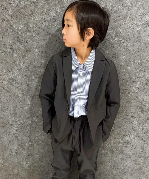 THE CASUAL（カジュアル）の「無地オックスフォードシャツ（シャツ/ブラウス・キッズ・オフホワイト/グレー系/ネイビー系/チャコール/ベージュ/サックスブルー系・110cm/120cm/130cm/140cm/150cm/160cm）」の22枚目の写真