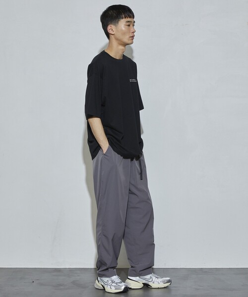 5525Gallery（ゴーゴーニーゴーギャラリー）の「SHIRT FIRSTHAND by 5525gallery/シャツファーストハンド バイ 5525ギャラリー SHFH SHELL SLACKS PANT / ウェービングベルトシェルスラックス（スラックス・メンズ・キャメル/ブラック/グレー・LARGE/MEDIUM）」の10枚目の写真