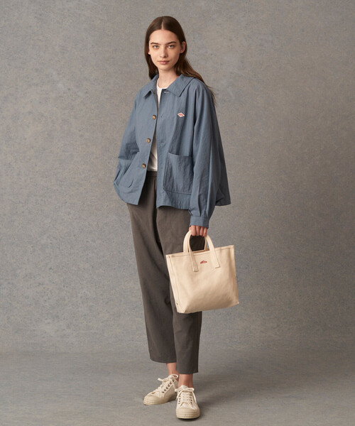 DANTON（ダントン）の「COTTON CANVAS TOTE BAG〈VOSGES MOYEN〉（トートバッグ・レディース・ブラック/ピンク系その他/アイボリー/ブルー/グレー/クリーム/ベージュ/グリーン・-）」の10枚目の写真