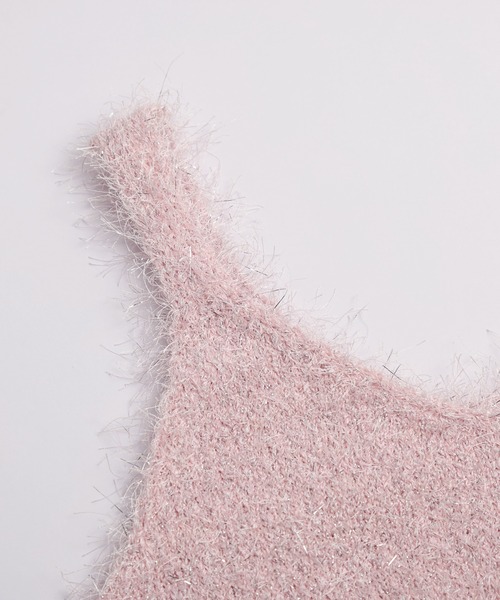 AMELY（エミリー）の「ラメシャギービスチェ（キャミソール・レディース・ピンク/ブラック/ベージュ/シルバー/ブラウン系/グレー・フリー）」の8枚目の写真