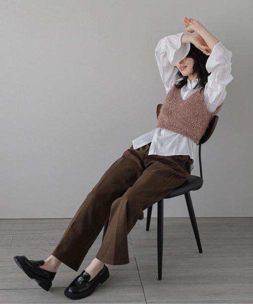 AMELY（エミリー）の「ラメシャギービスチェ（キャミソール・レディース・ピンク/ブラック/ベージュ/シルバー/ブラウン系/グレー・フリー）」の20枚目の写真