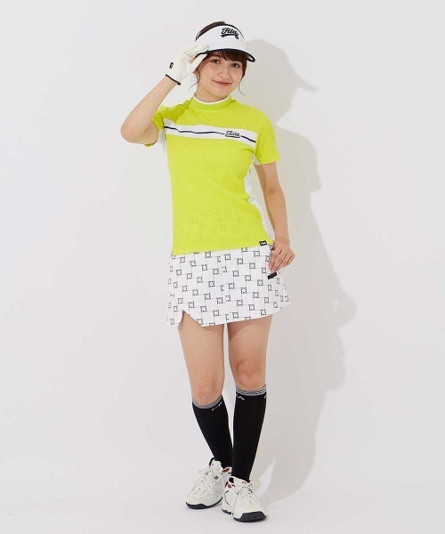 FILA GOLF（フィラゴルフ ）の「【FILA GOLF/フィラゴルフ】レディース半袖モックネックシャツ　ゴルフ（シャツ/ブラウス・レディース・ライム/ネイビー/ホワイト・X-LARGE/LARGE/MEDIUM）」の22枚目の写真