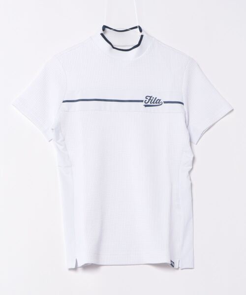 FILA GOLF（フィラゴルフ ）の「【FILA GOLF/フィラゴルフ】レディース半袖モックネックシャツ　ゴルフ（シャツ/ブラウス・レディース・ライム/ネイビー/ホワイト・X-LARGE/LARGE/MEDIUM）」の20枚目の写真