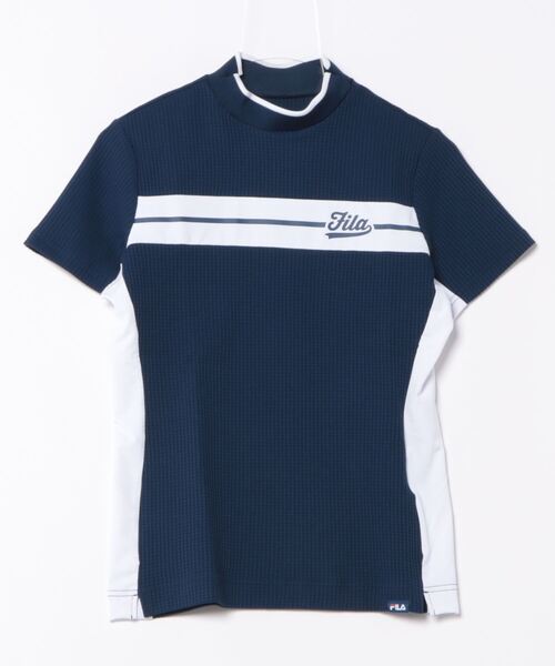 FILA GOLF（フィラゴルフ ）の「【FILA GOLF/フィラゴルフ】レディース半袖モックネックシャツ　ゴルフ（シャツ/ブラウス・レディース・ライム/ネイビー/ホワイト・X-LARGE/LARGE/MEDIUM）」の18枚目の写真