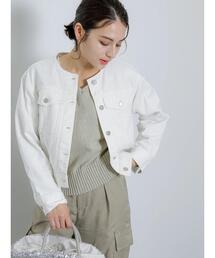 Te chichi | ノーカラーデニムジャケット(ノーカラージャケット)
