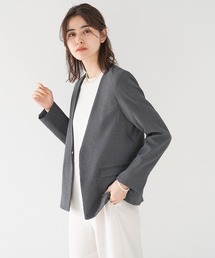 MICAマイカ&ディール　ノーカラー　ジャケット　グレー. 楽天市場】MICA&DEAL マイカアンドディール ノーカラー ボックス
