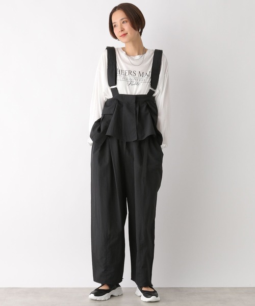 LEPSIM（レプシィム）の「ベルトナイロンパンツ　992102（その他パンツ・レディース・ライトグレー/ブラック/オフホワイト・FREE）」の4枚目の写真