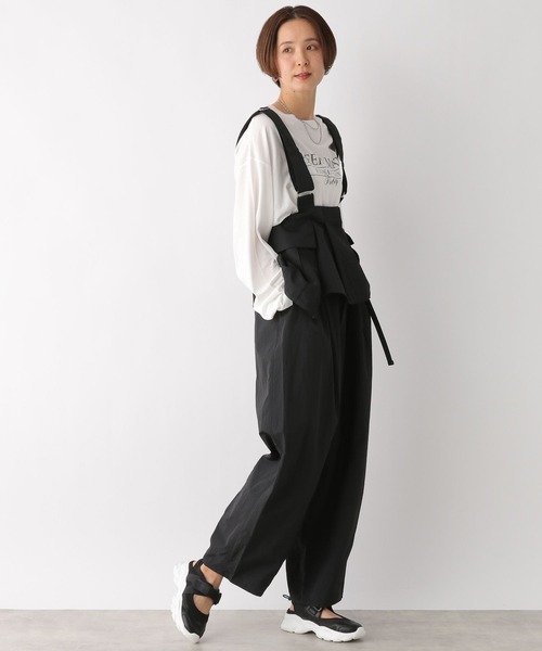 LEPSIM（レプシィム）の「ベルトナイロンパンツ　992102（その他パンツ・レディース・ライトグレー/ブラック/オフホワイト・FREE）」の5枚目の写真