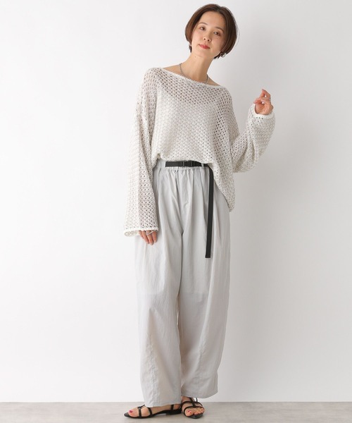 LEPSIM（レプシィム）の「ベルトナイロンパンツ　992102（その他パンツ・レディース・ライトグレー/ブラック/オフホワイト・FREE）」の8枚目の写真