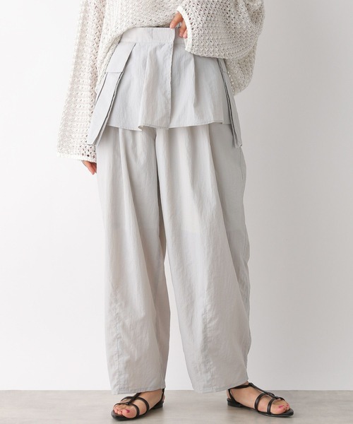 LEPSIM（レプシィム）の「ベルトナイロンパンツ　992102（その他パンツ・レディース・ライトグレー/ブラック/オフホワイト・FREE）」の15枚目の写真