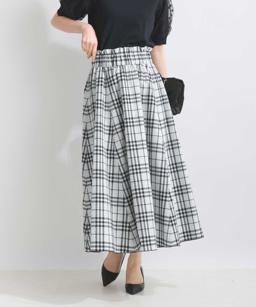 PICCIN（ピッチン）の「サッカーチェックフレアスカート（スカート・レディース・オフホワイト/ブラック・M）」の3枚目の写真