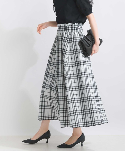 PICCIN（ピッチン）の「サッカーチェックフレアスカート（スカート・レディース・オフホワイト/ブラック・M）」の4枚目の写真