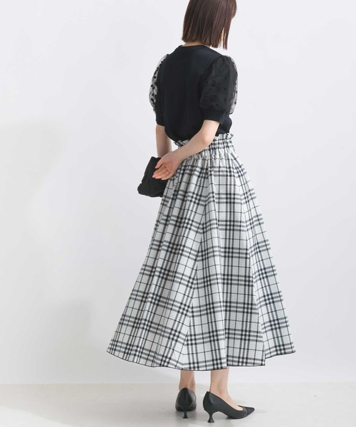 PICCIN（ピッチン）の「サッカーチェックフレアスカート（スカート・レディース・オフホワイト/ブラック・M）」の8枚目の写真