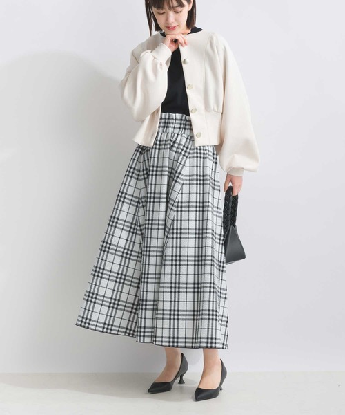 PICCIN（ピッチン）の「サッカーチェックフレアスカート（スカート・レディース・オフホワイト/ブラック・M）」の10枚目の写真