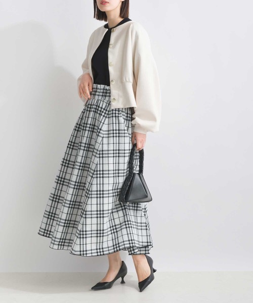 PICCIN（ピッチン）の「サッカーチェックフレアスカート（スカート・レディース・オフホワイト/ブラック・M）」の11枚目の写真