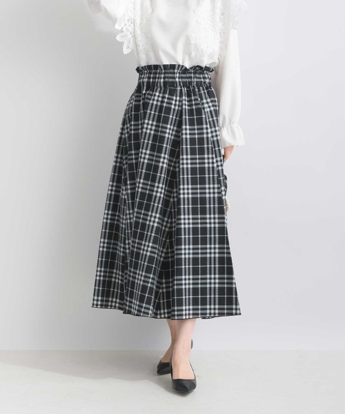 PICCIN（ピッチン）の「サッカーチェックフレアスカート（スカート・レディース・オフホワイト/ブラック・M）」の12枚目の写真