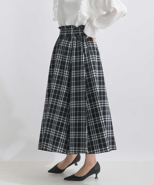 PICCIN（ピッチン）の「サッカーチェックフレアスカート（スカート・レディース・オフホワイト/ブラック・M）」の13枚目の写真